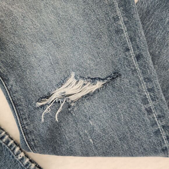 Madewell BoyJean Slim Jeans Womens 26 Mid Rise Distressed Blue Denim NWT - Picture 7 of 8